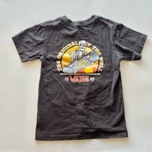 Boys 6 Vans Original Skeleton Skateboarding Shirt
